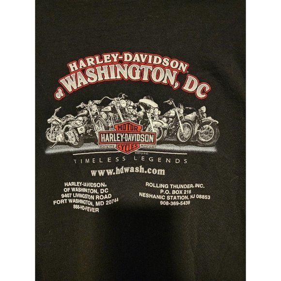 Harley Davidson Rolling Thunder Ride For Freedom Pow+Mia Washington DC Large - Picture 4 of 14